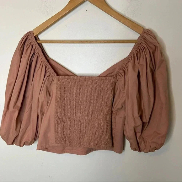 Abercrombie and Fitch Puff Sleeve Crop Top Size M - Picture 3 of 6